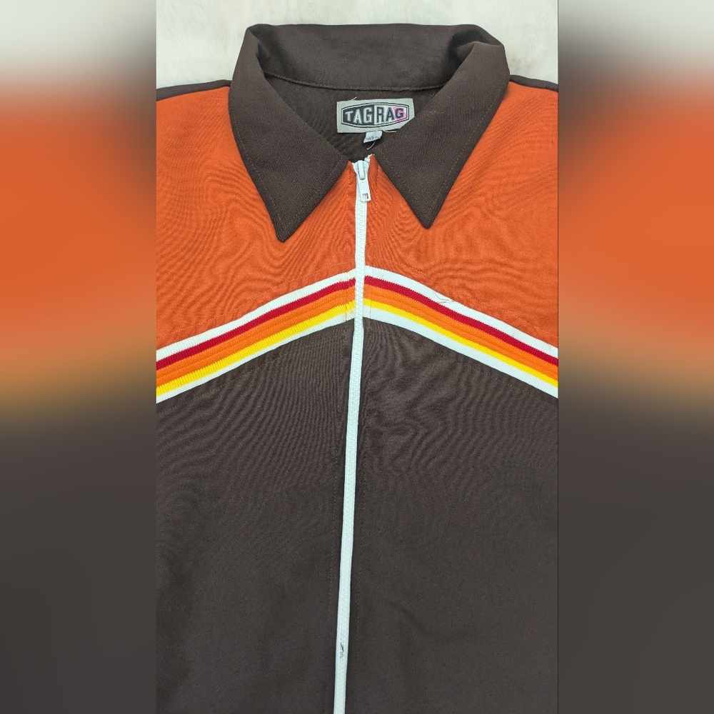 90s Tag Rag Striped Retro Zip Front Shacket - Picture 4 of 11